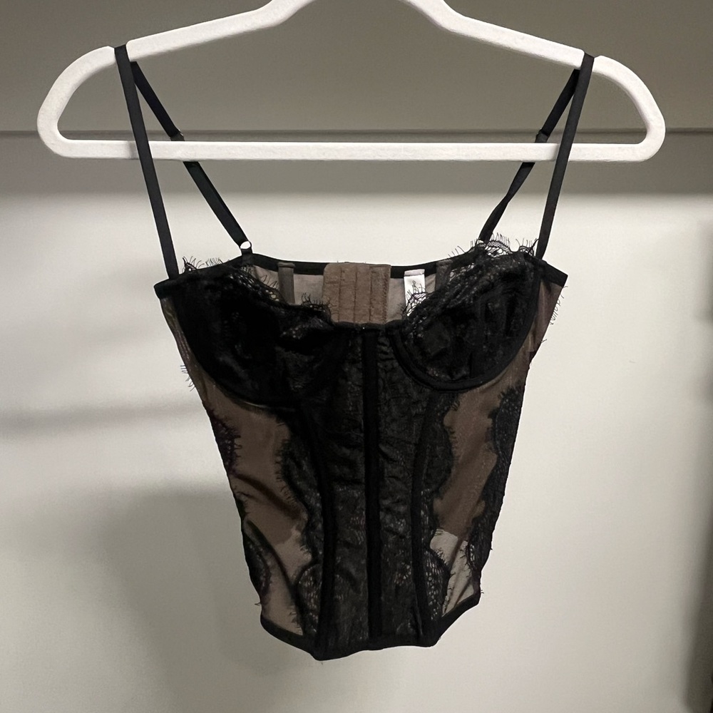 Urban Outfitters Out from Under Corset Top Black Size Small